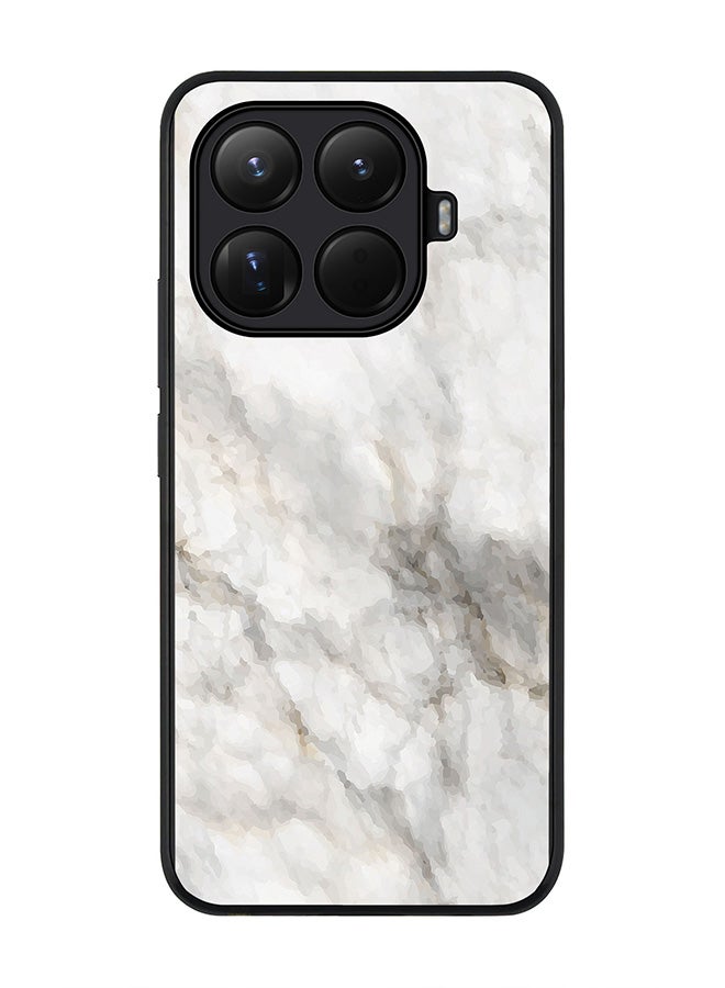 For Xiaomi 15T Pro Case,Slim fit Camera Protection, Shockproof Thin Phone cover  - Marble Print Beige Grey